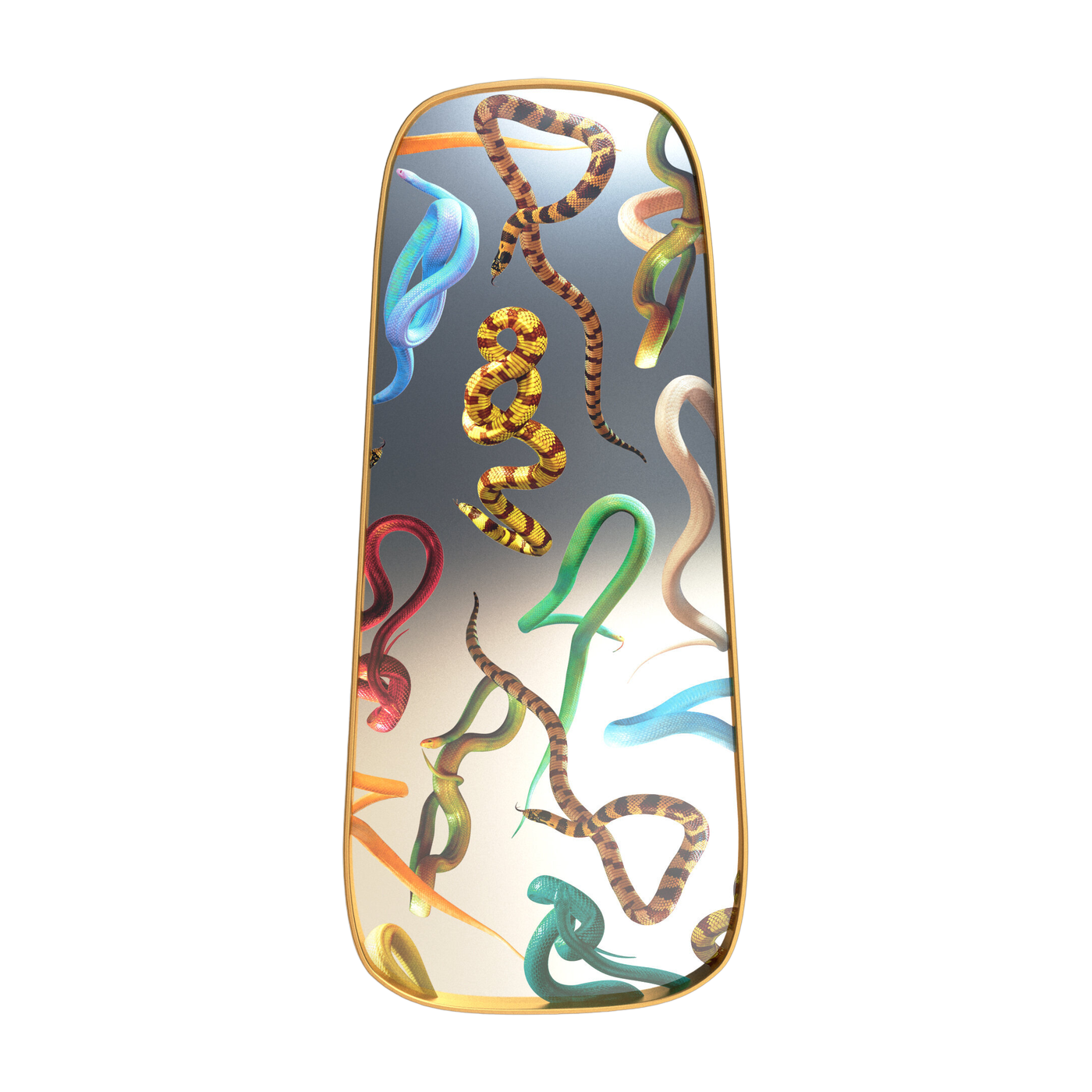 Spiegel mit Goldrahmen 62 x 140 cm Snakes -. Seletti