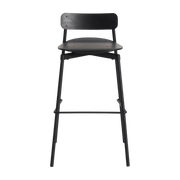 Beech and black aluminum bar chair 91 cm Fromme - Petite Friture
