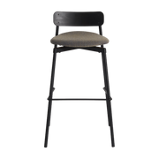 Upholstered black beech bar chair 91 cm Fromme - Petite Friture