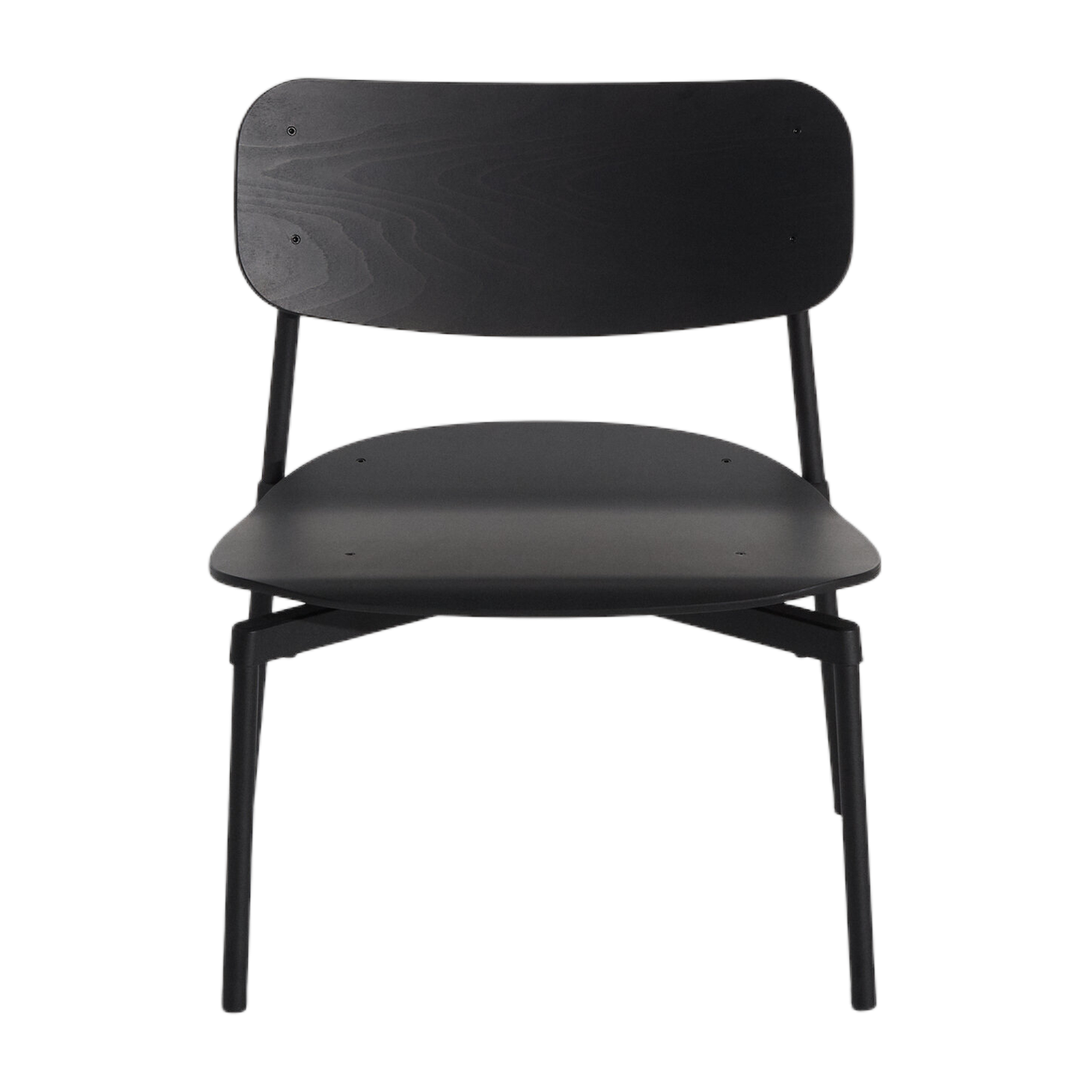 Fauteuil lounge en hêtre et aluminium noir 71 cm Fromme - Petite Friture