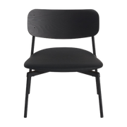 Poltrona lounge in faggio nero e pelle 71 cm Fromme - Petite Friture