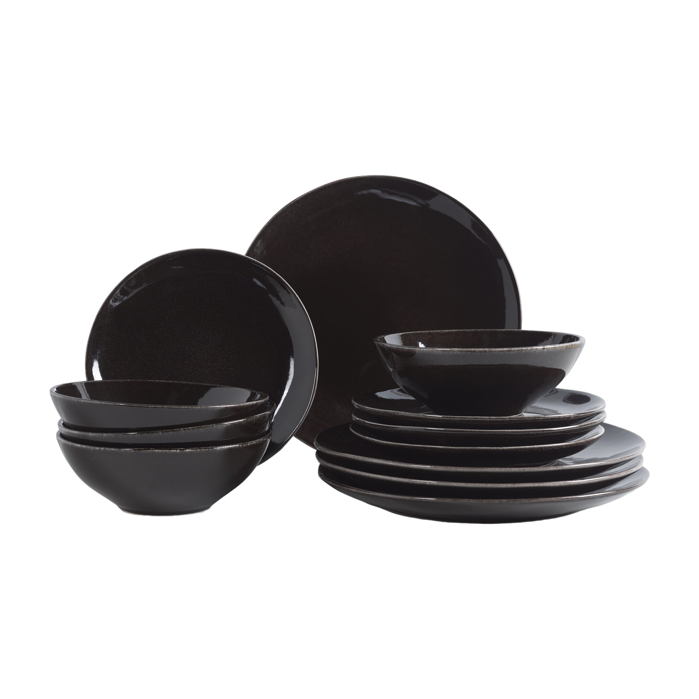 Vajilla de gres esmaltado para cuatro personas charbon Nordic Coal - Broste Copenhagen