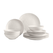 Set de vaisselle pour quatre en grès émaillé crème Nordic Vanilla - Broste Copenhagen