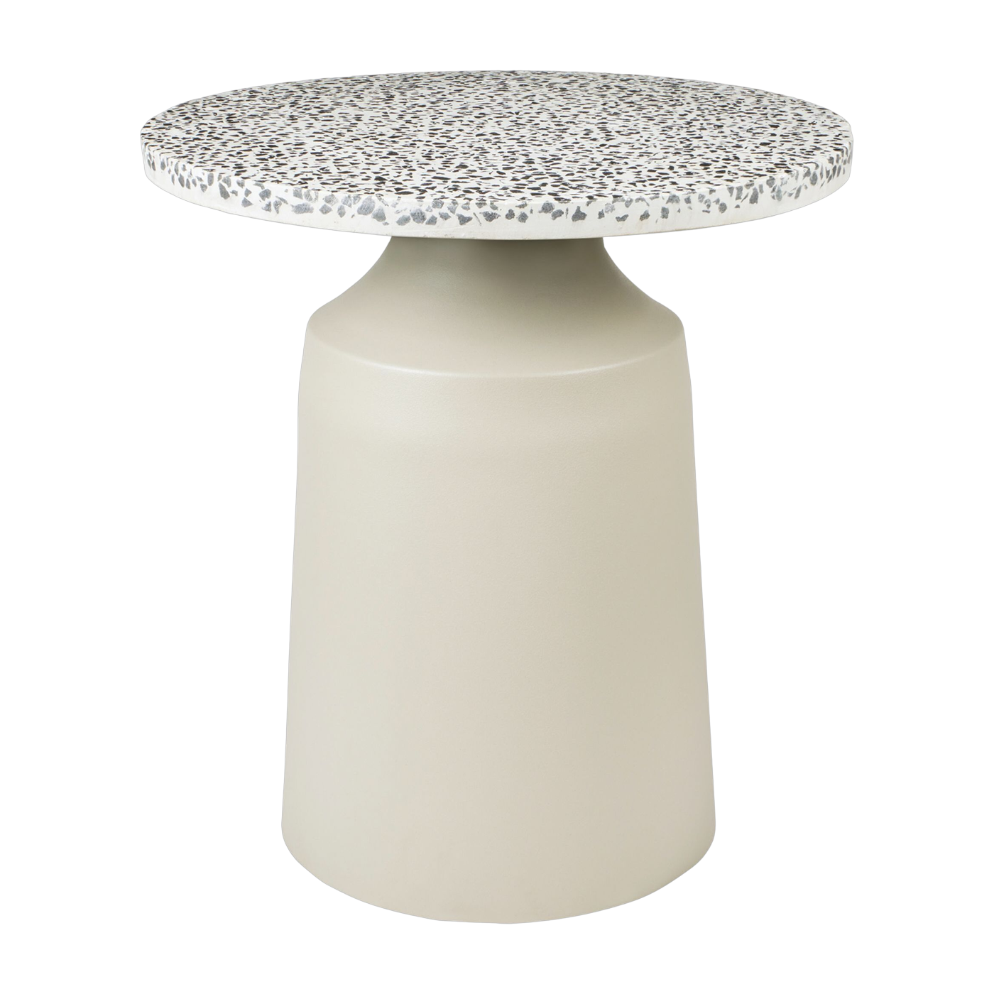 Table d'appoint en terrazzo noir et fer gris Agari - Broste Copenhagen