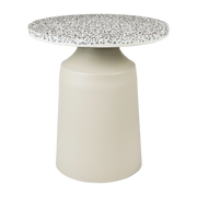 Table d'appoint en terrazzo noir et fer gris Agari - Broste Copenhagen