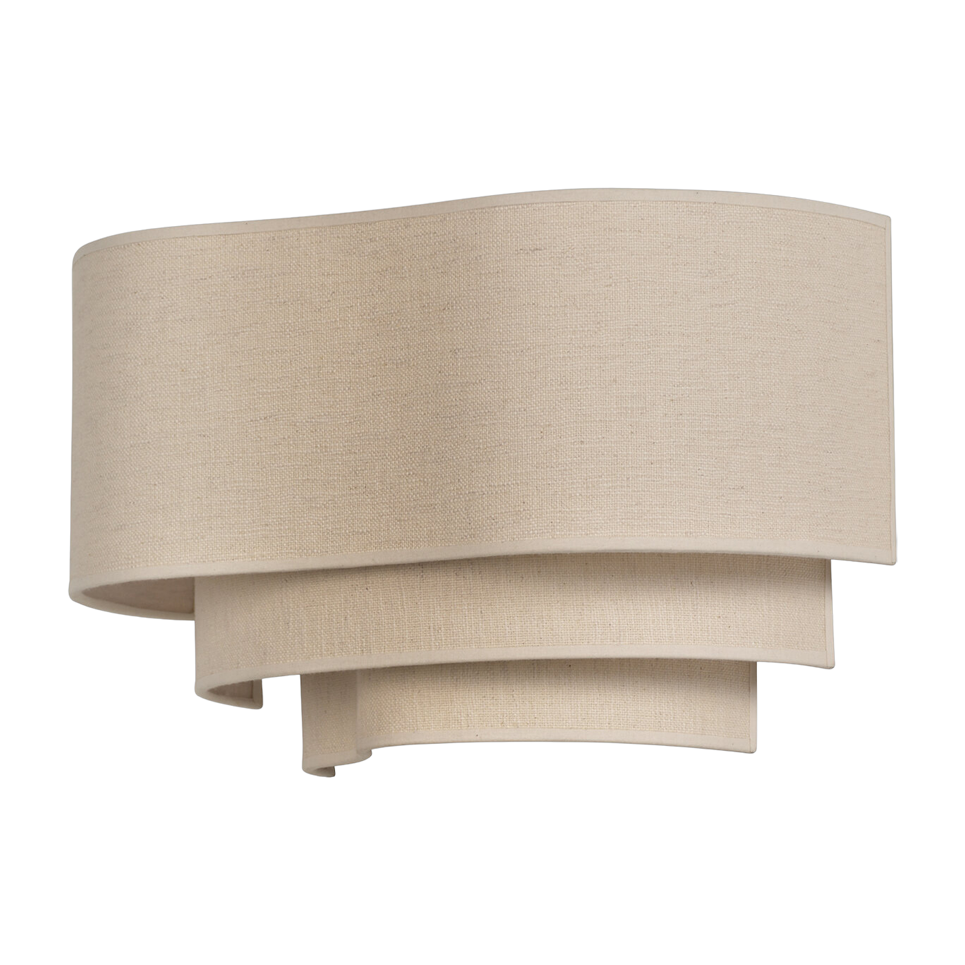 Lampada da parete in metallo e tessuto color crema, 40 cm Pebble - Market set