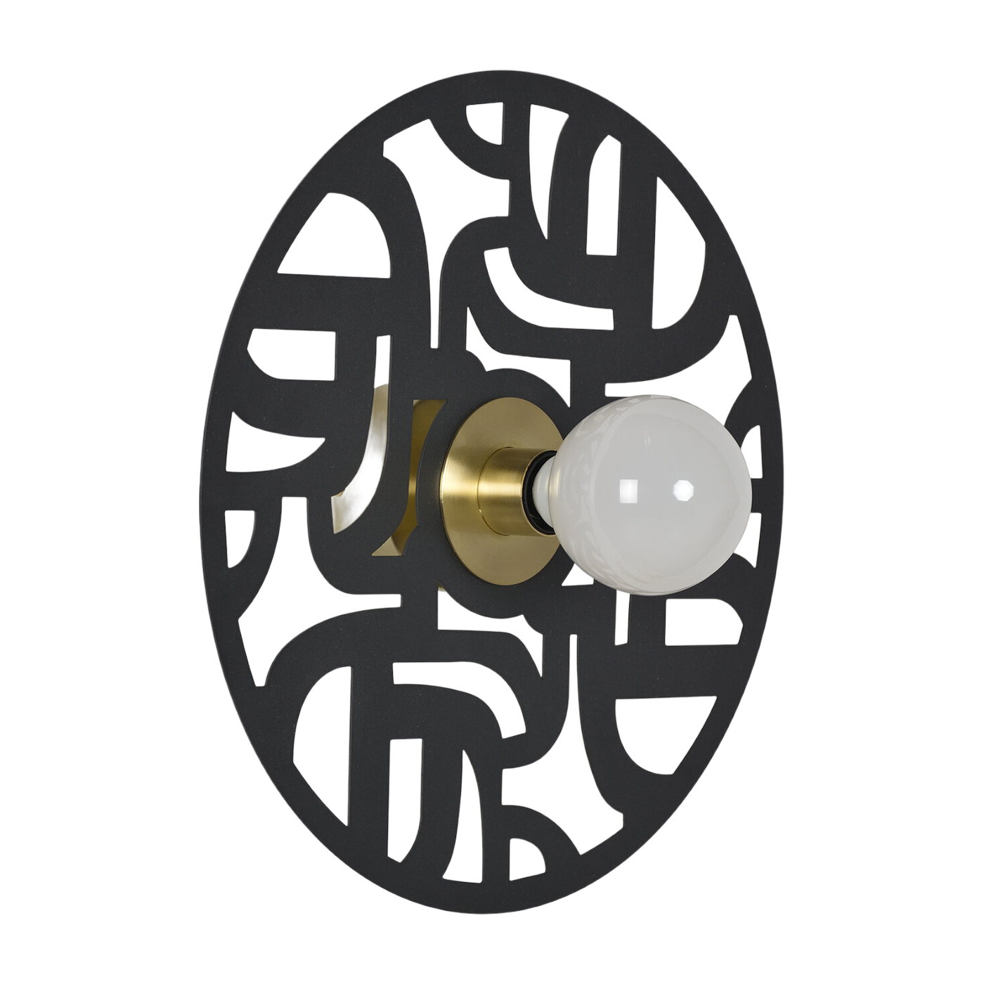 Black metal wall lamp 40 cm Labyrinth - Market set