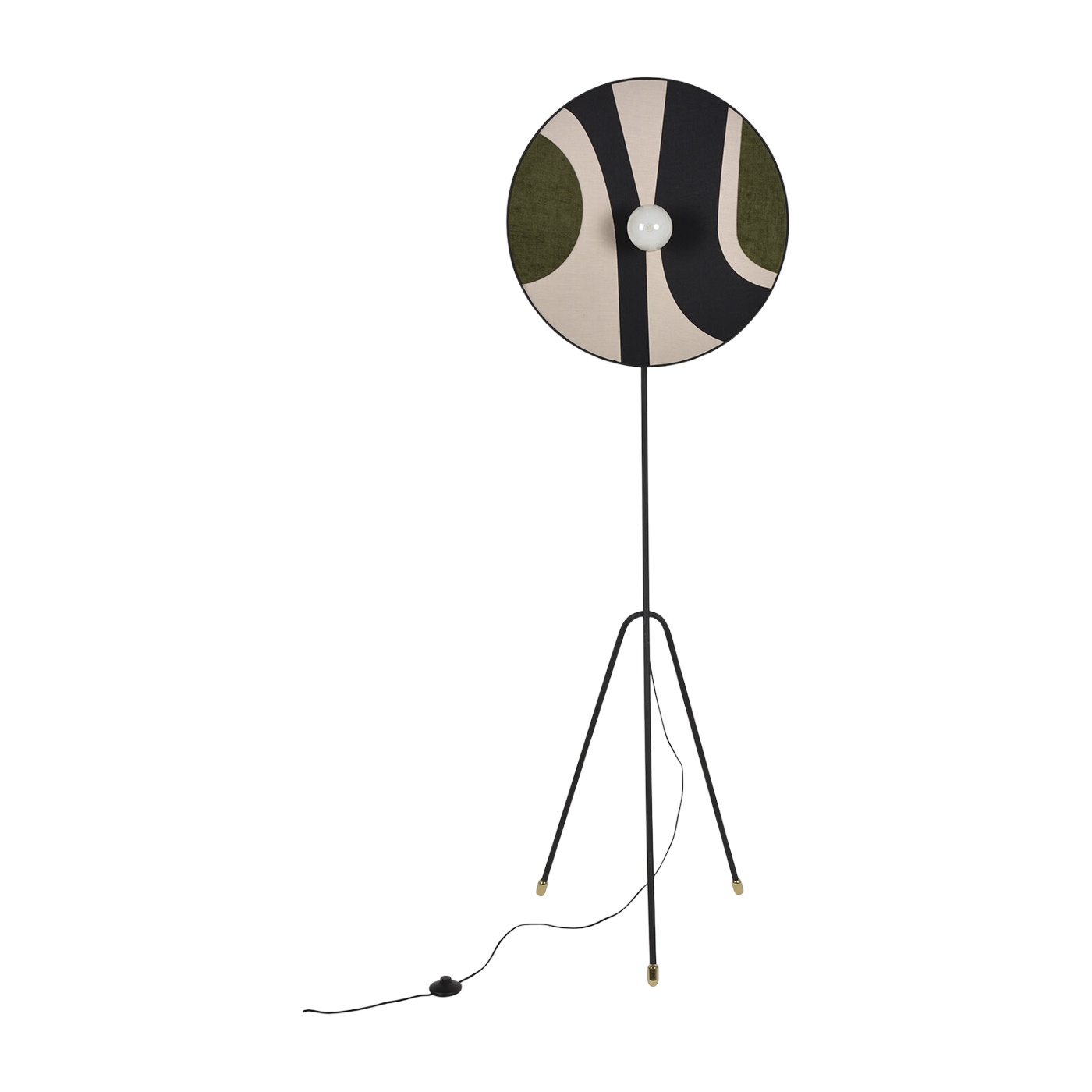 Seventies birch metal floor lamp 60 cm Sonia Laudet - Market Set