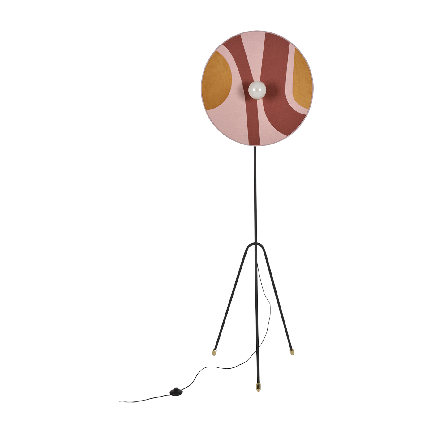 Seventies pink metal floor lamp 60 cm Sonia Laudet - Market Set