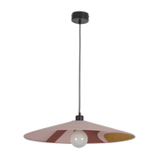 Hanging lamp seventies pink fabric 60 cm Sonia Laudet - Market Set