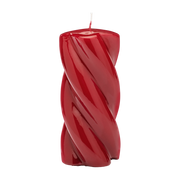 Rote Paraffinkerze 5 x 15 cm Blunt Twisted -. Anna + Nina