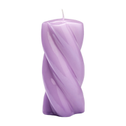 Lilafarbene Paraffinkerze 5 x 15 cm Blunt Twisted -. Anna + Nina
