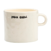 White ceramic mug with Drama Queen lettering - Anna + Nina