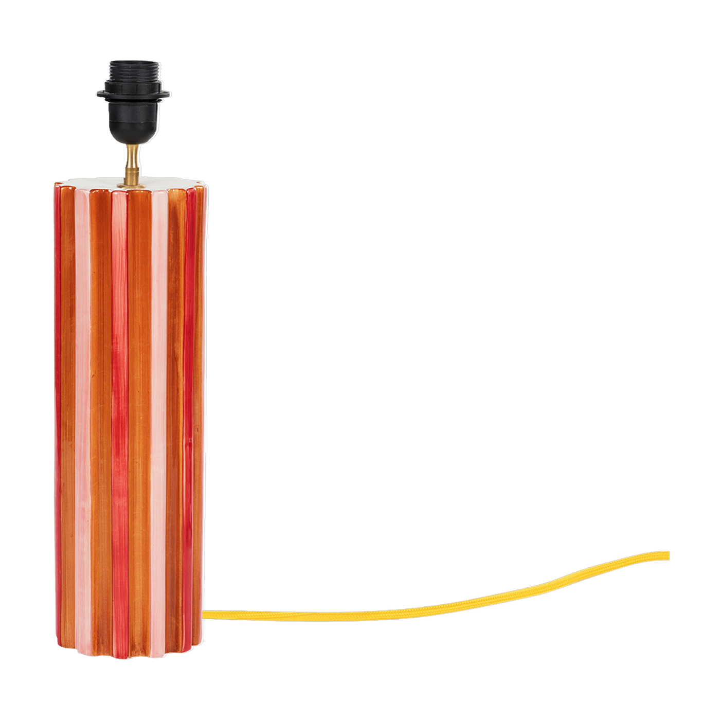 Pied de lampe en céramique orange et rose 12 x 45 cm Atmosphere - Anna + Nina