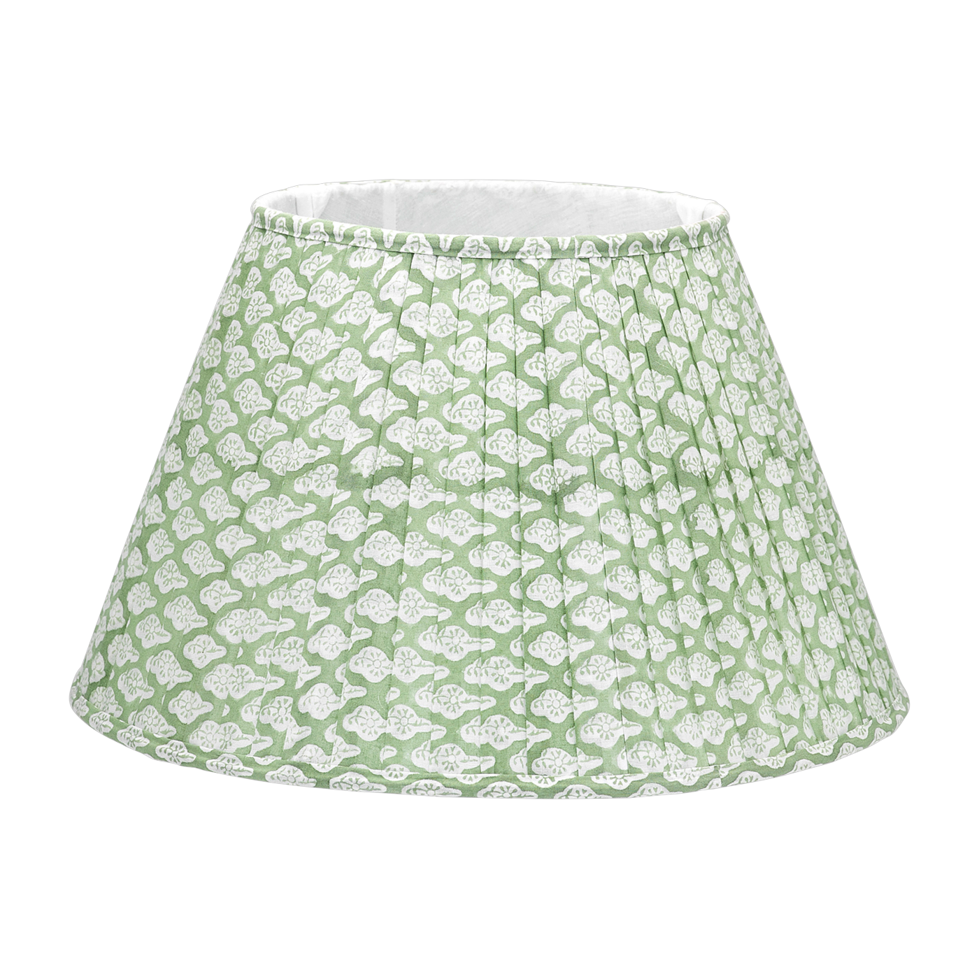 Paradise 24 cm green cotton and metal lampshade - Anna + Nina