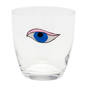 Verre à eau transparent avec dessin d'oeil 8,5 x 9 cm Mystical Eye - Anna + Nina