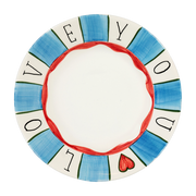 Plato de desayuno Love Story azul 22 cm - Anna + Nina