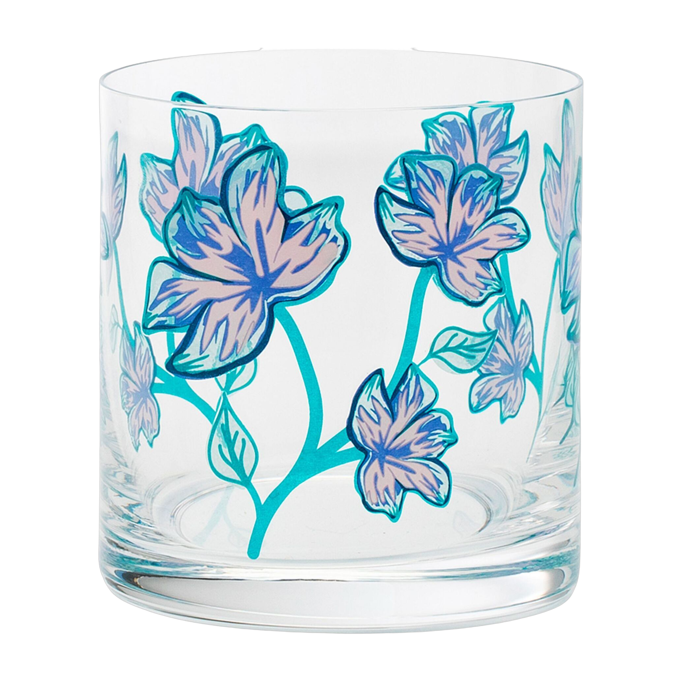 Vaso de agua transparente con dibujos 9, 7 x 8, 5 cm Botanical Sea Garden - Anna + Nina