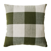 Cojín tejido de lino y algodón verde 50 x 50 cm Lowlands - HKliving