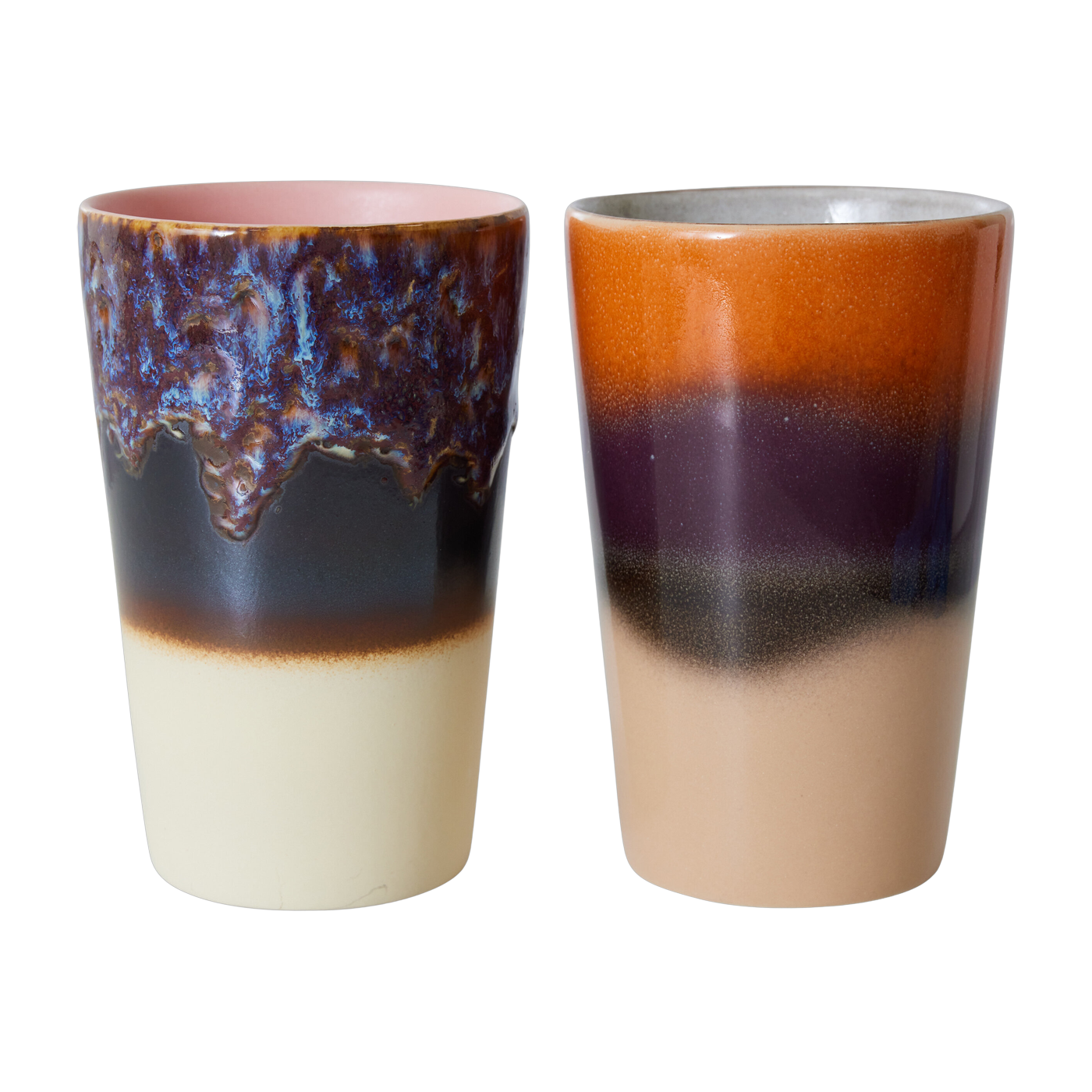 2 tazas de té de gres Twilight 8, 7 x 8, 7 x 13, 5 cm Vajilla de los años 70 - HKliving