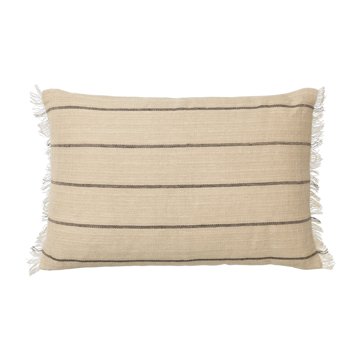 وسادة مستطيلة بخطوط سوداء من القطن والكتان الجمل 60 × 40 سم Calm - Ferm Living