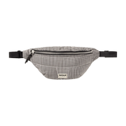Black and white recycled fabric fanny pack 33 x 14 x 7 cm Chloe - Wouf