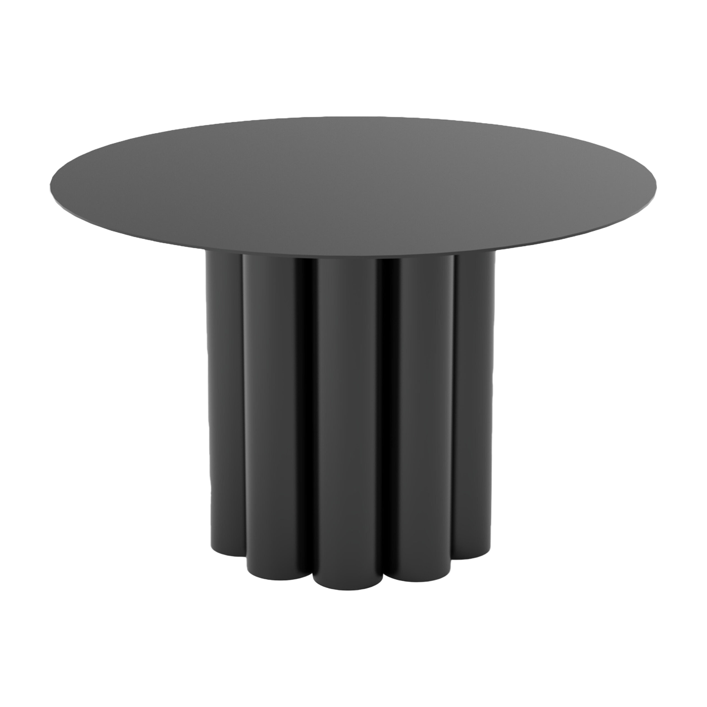 Mesa baja ronde de acero negro 60 x 38 cm Octave - Resistub