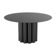 Table basse ronde en acier noir 80 x 42 cm Octave - Resistub