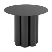 Table basse ronde en acier noir 40 x 34 cm Octave - Resistub