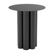 Side table ronde in black steel 40 x 49 cm Octave - Resistub