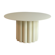 Coffee table ronde in ivory steel 80 x 42 cm Octave - Resistub