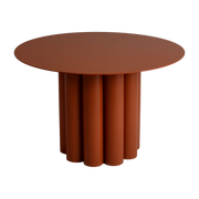 Table basse ronde en acier terracotta 60 x 38 cm Octave - Resistub