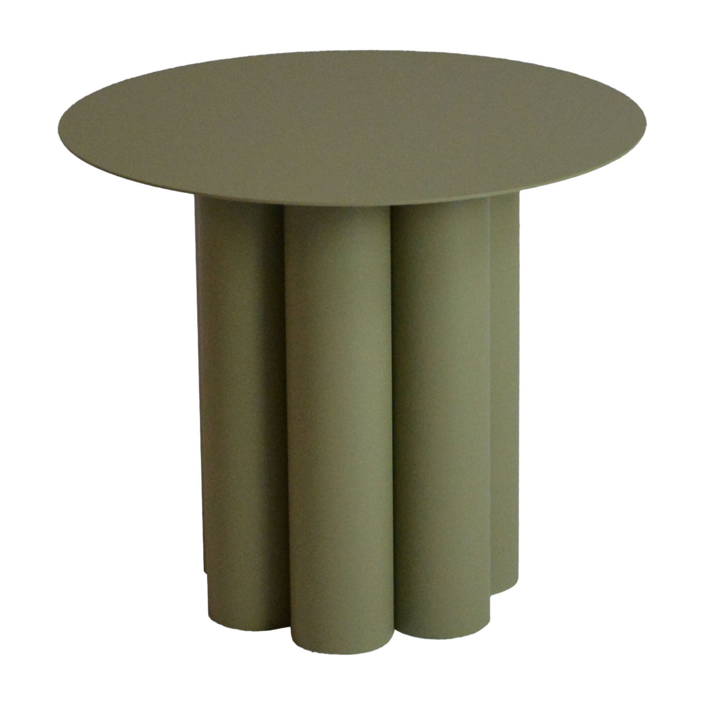 Mesa baja ronde en acero verde arcilla 40 x 34 cm Octave - Resistub