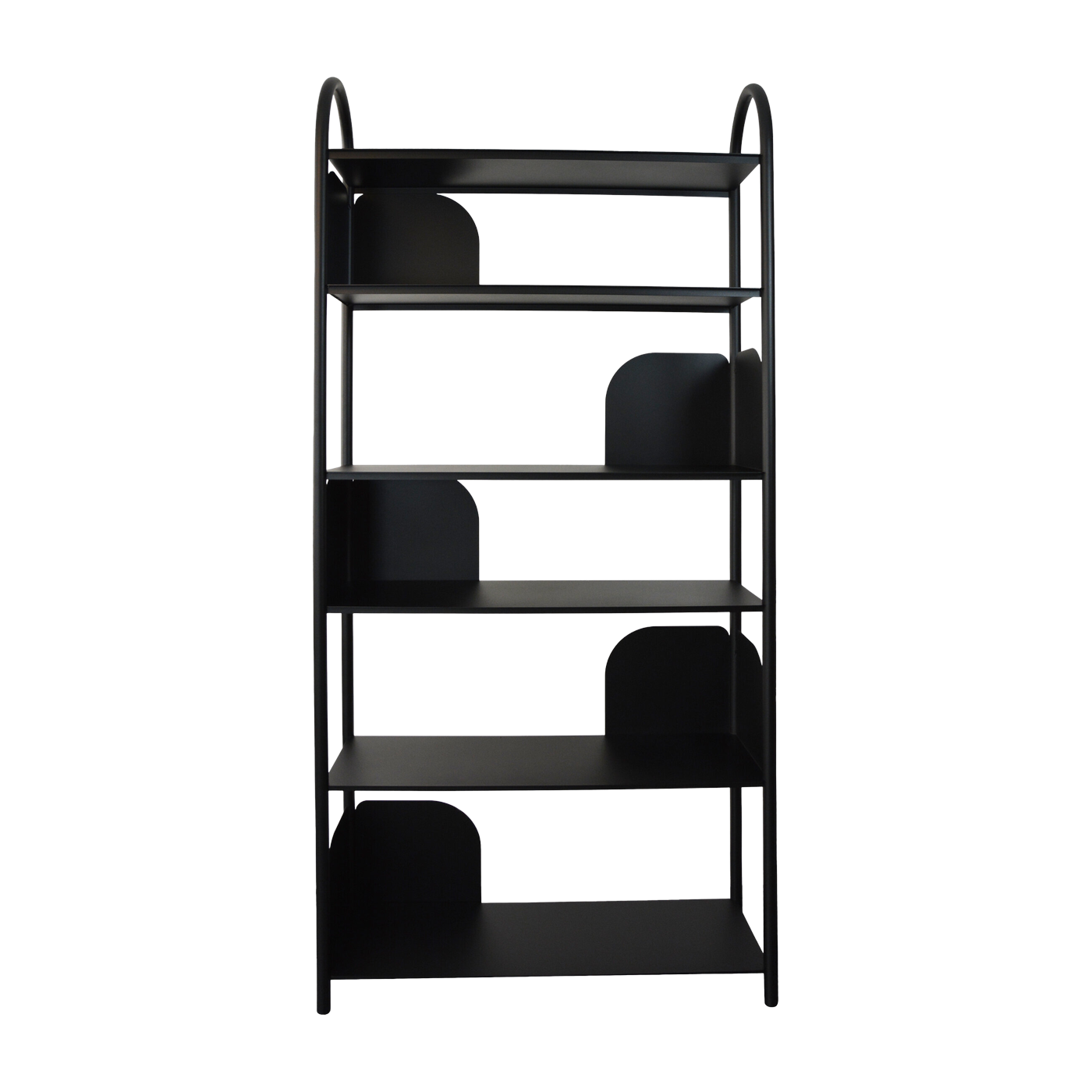 Librería de acero negro 93 x 34 x 200 cm Chloé - Resistub