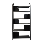 Bibliothèque en acier noir 93 x 34 x 200 cm Chloé - Resistub