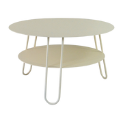 Table basse ronde en acier ivoire 72 x 42 cm Carl - Resistub