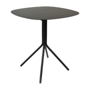 Table à manger carrée en acier noir 70 x 70 x 74 Edgar - Resistub