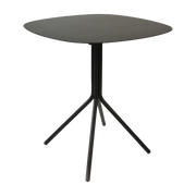 Ivory steel square dining table 70 x 70 x 74 Edgar - Resistub