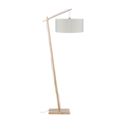 Natural bamboo floor lamp with light linen shade 176cm Andes - Good & Mojo