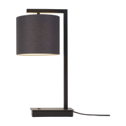 Table Lamp Iron/Black Boston H.44Cm/Shade 18X15Cm Black - it's about RoMi