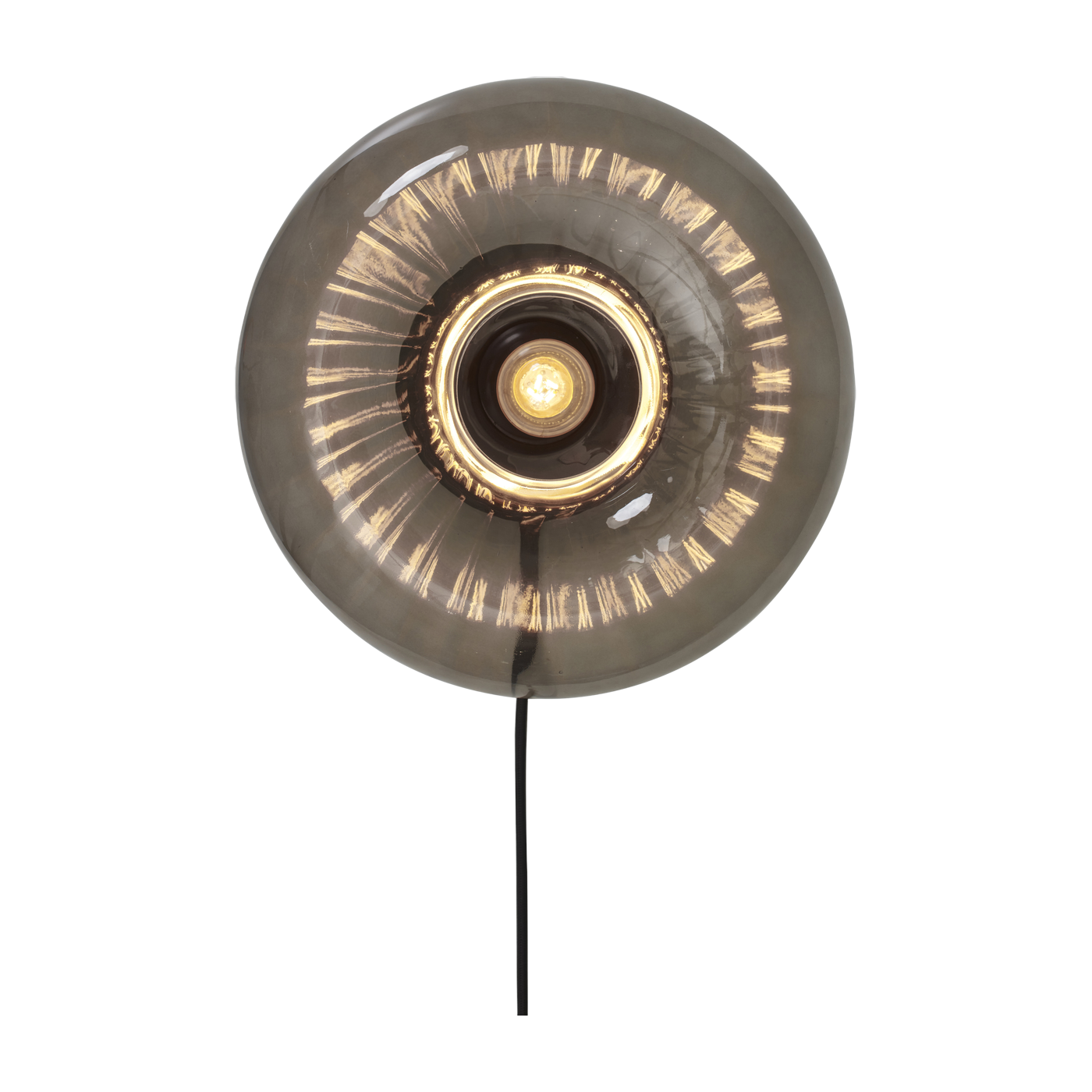 Wall Lamp Glass Brussels Round Dia.27X14Cm Anthracite - it's about RoMi