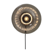 Applique ronde en verre anthracite 27cm Bruxelles - It's about Romi