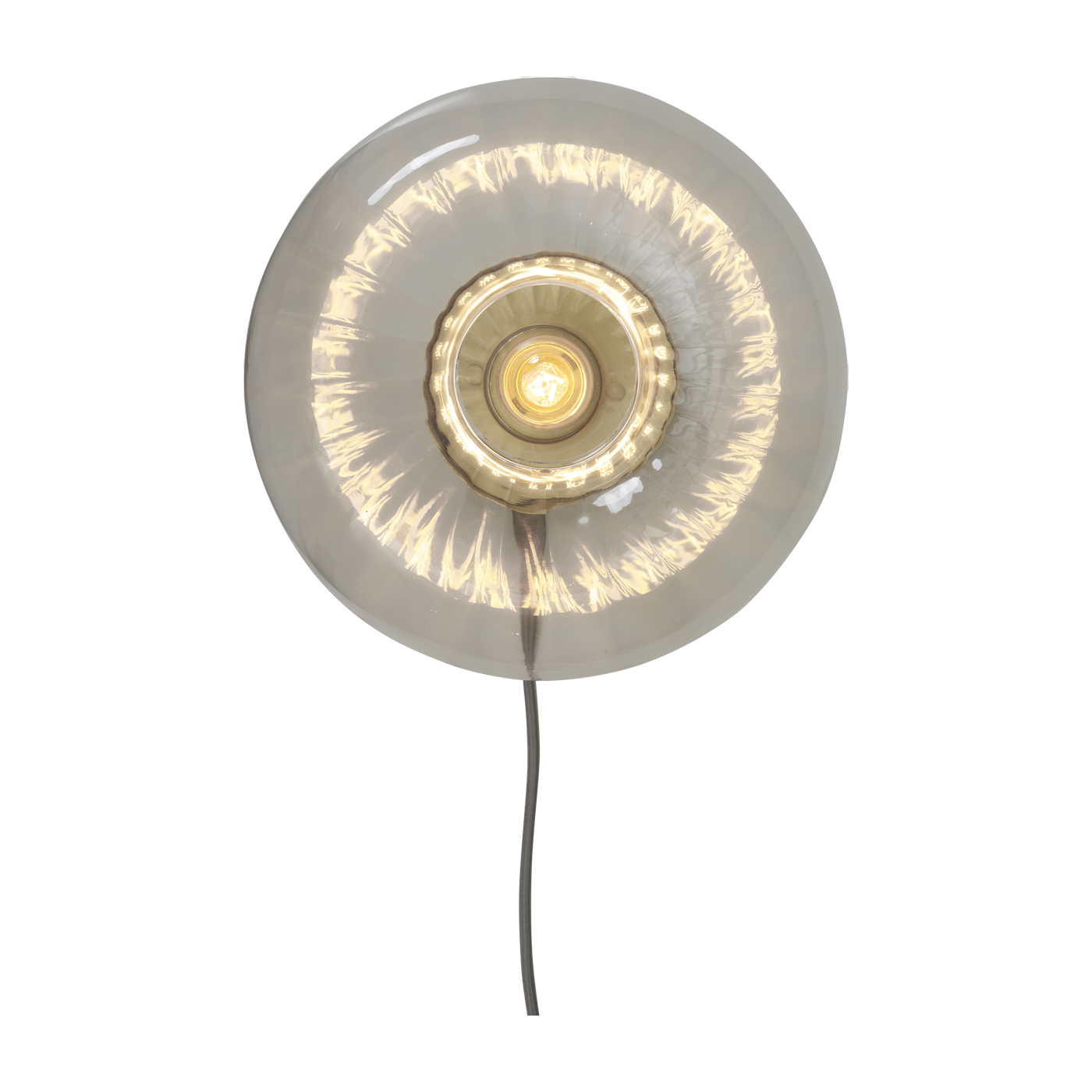 Wall Lamp Glass Brussels Round Dia.27X14Cm Gold/Transparent - it's about RoMi