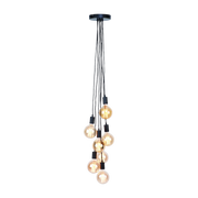Hanging System Oslo/7 Lamps Black Textile Wire L.1 5M - it's about RoMi