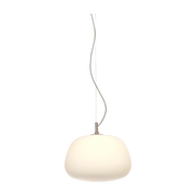 Suspension en verre blanc et sable 34cm Sapporo - It's about Romi