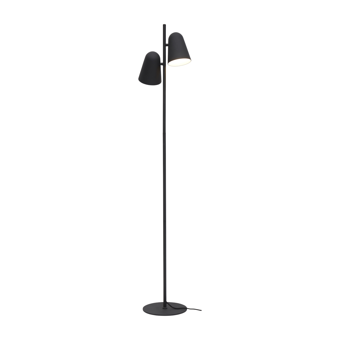 Lampada da terra a 2 bracci in ferro nero 145cm Salamanca - It's about Romi