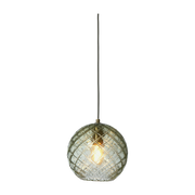 Suspension globe en verre vert 22cm Venise - It's about Romi