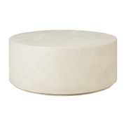 Table basse ronde organique 80 x 32 cm off-white en microciment Elements - Ethnicraft Accessories