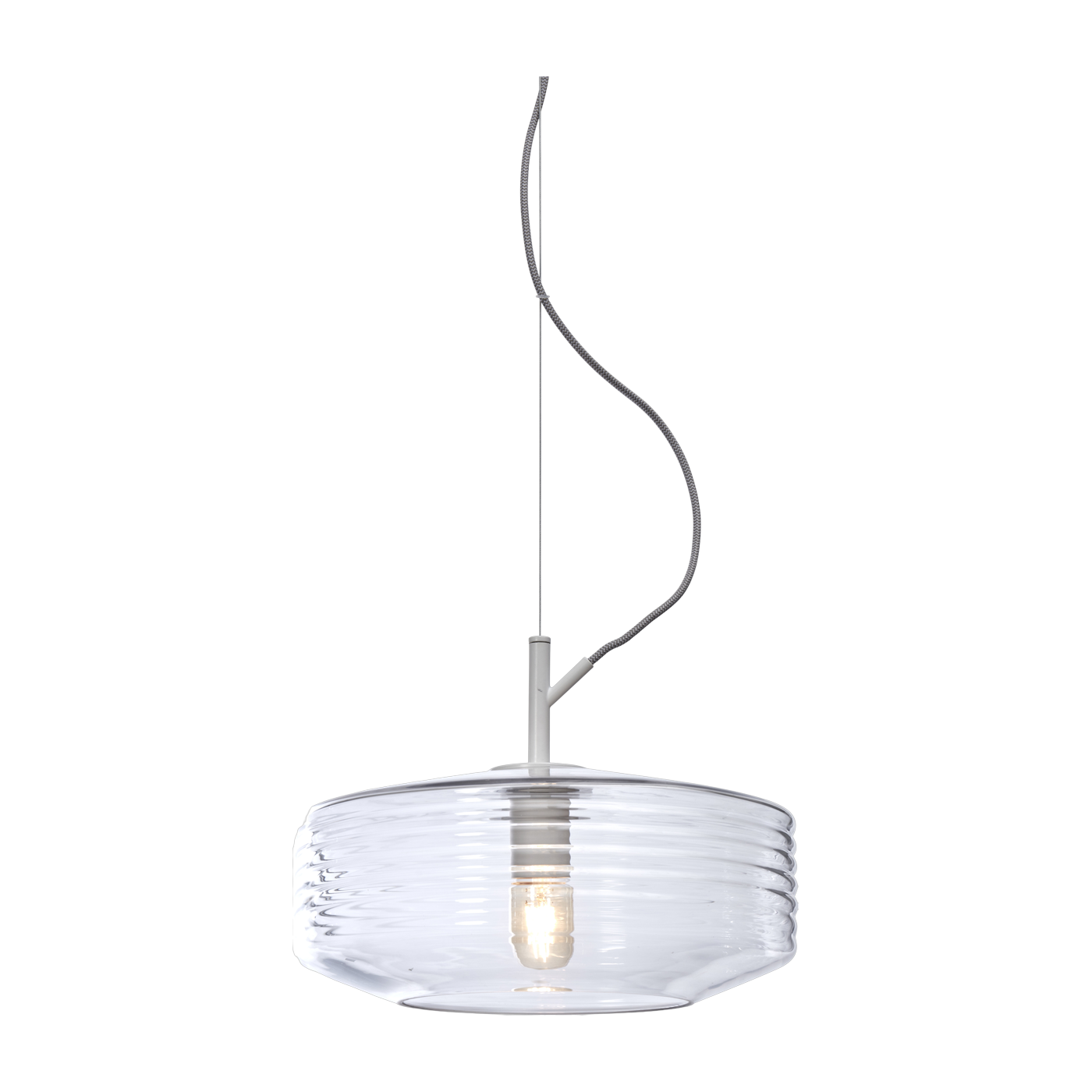 Haengelampe Glas Verona Gerippt Transparent - it's about RoMi