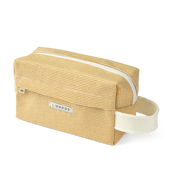 Neceser de algodón orgánico en amarillo suave y crema - Trine Liewood